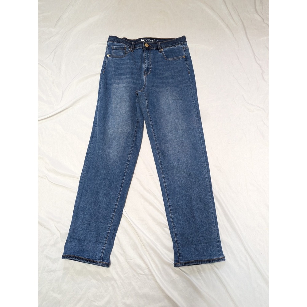 Dg2 Diane Gilman New Classic Stretch Jeans Medium Wash High Rise Straight Leg